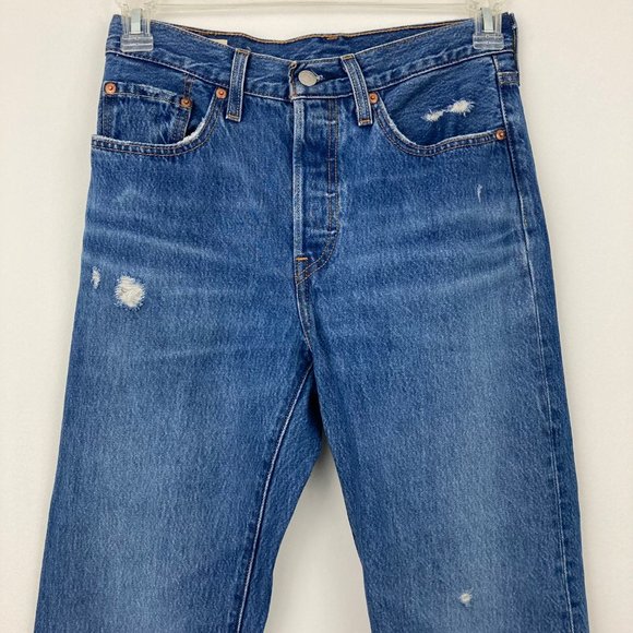 Levi's 501 Straight Leg Jeans Size 26 x 32 Oxnard Athens Button Fly 100% Cotton - Picture 4 of 15